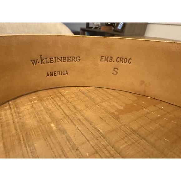 W. Kleinberg Ladies Embossed Croc Leather Belt Size Small main image 4